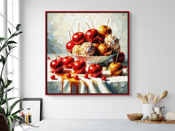 Candy Apple Bunch food acrylic 40x40 by Sam Schwartz room.