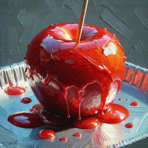 Candy Apple food acrylic 40x40 by Sam Schwartz