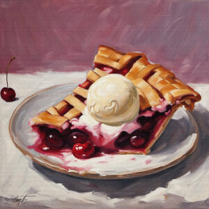 Cherry Ice food acrylic 40x40 by Sam Schwartz