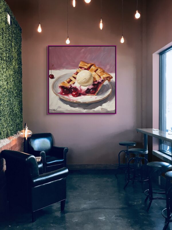 Cherry Ice food acrylic 40x40 by Sam Schwartz room.