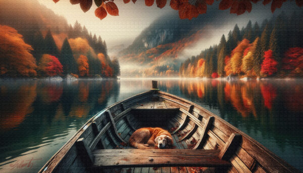 Fall Nap landscape acrylic 70x40 by Sam Schwartz