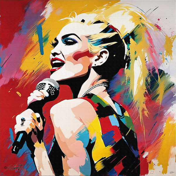 Gwen celebrities acrylic 40x40 by Sam Schwartz