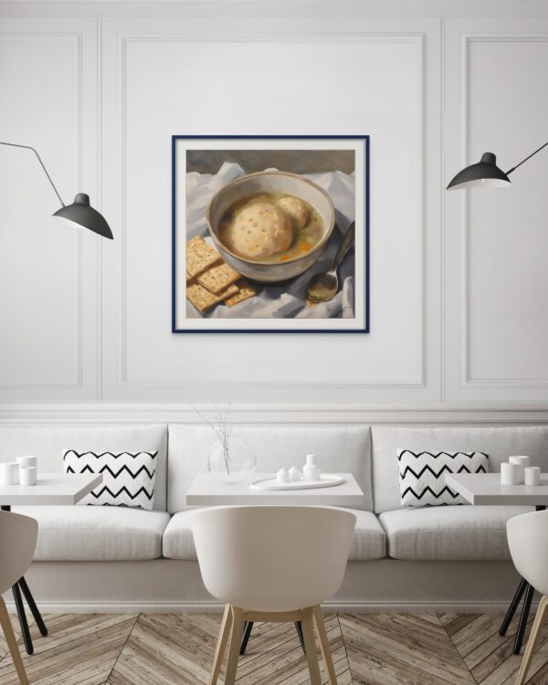 Matzo Balls food acrylic 40x40 by Sam Schwartz room