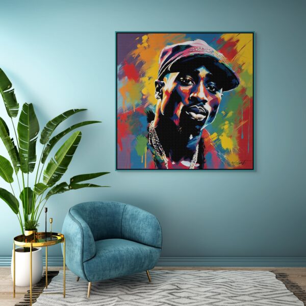 Pac celebrities acrylic 40x40 by Sam Schwartz room