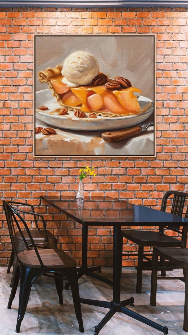 Peach Pie food acrylic 40x40 by Sam Schwartz room.