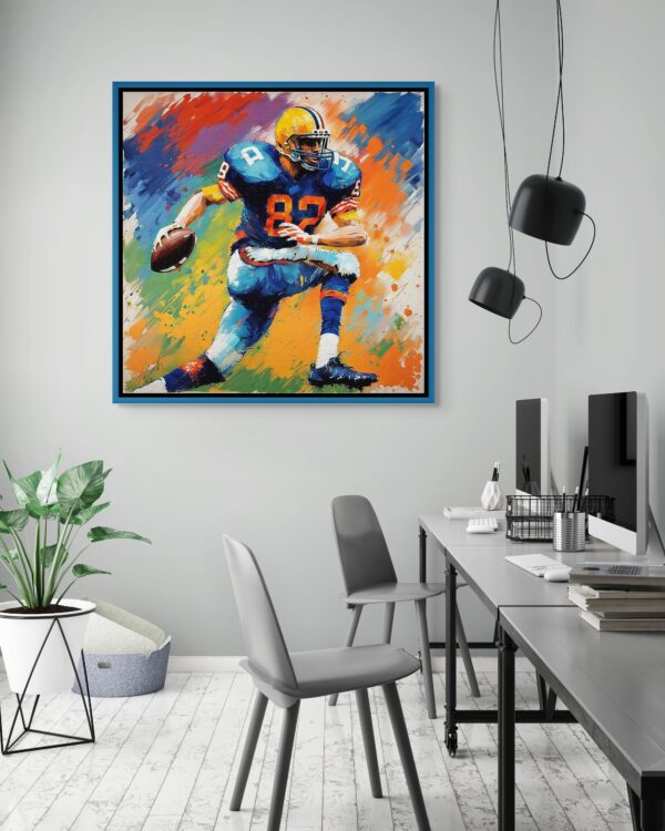 QB sports acrylic 40x40 by Sam Schwartz room