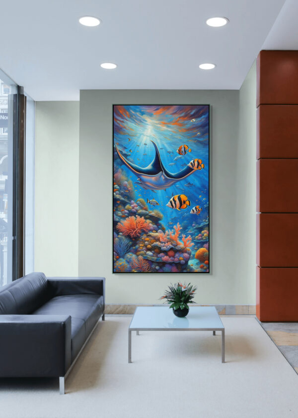 Ray wildlife acrylic 40x70 by Sam Schwartz room