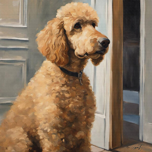 Regal dogs acrylic 40x40 by Sam Schwartz