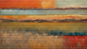 Rusty Pond abstract acrylic 70x40 by Sam Schwartz scaled