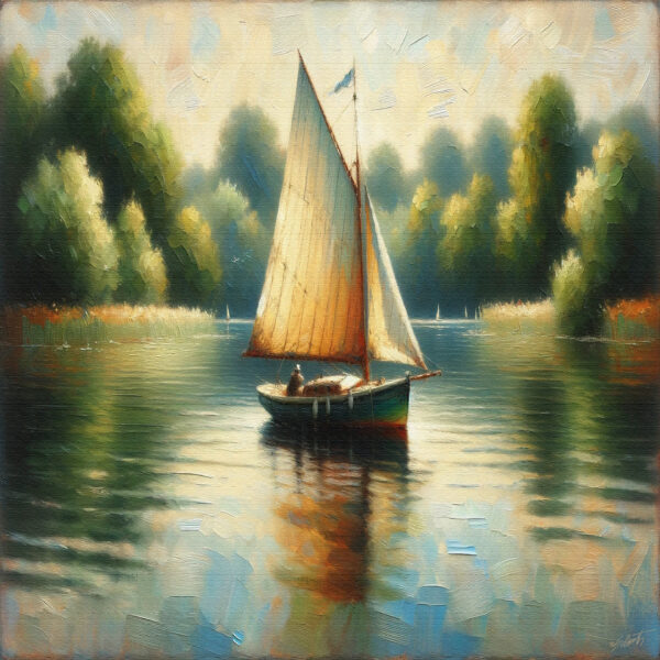 Tac boats acrylic 40x40 by Sam Schwartz scaled