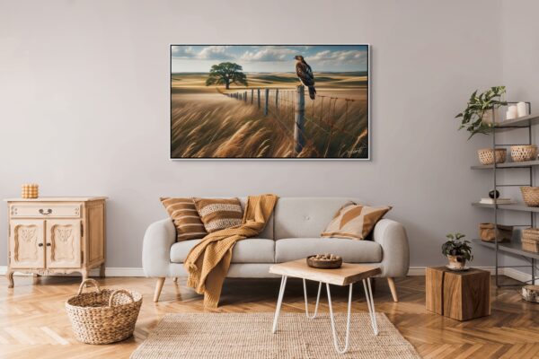 Tall Grass Lookout landscape acrylic 70x40 by Sam Schwartz room