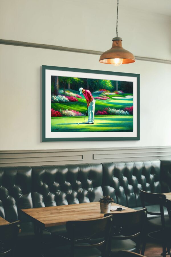 Up In golf acrylic 70x40 by Sam Schwartz room