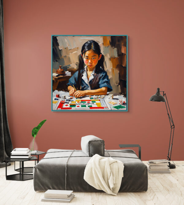 Board Game 24x24 acrylic by Sam Schwartz room