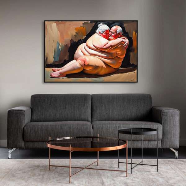 Large Couples10 30x20 acrylic by Sam Schwartz room