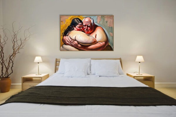 Large Couples11 30x20 acrylic by Sam Schwartz room