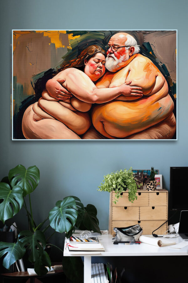 Large Couples12 30x20 acrylic by Sam Schwartz room