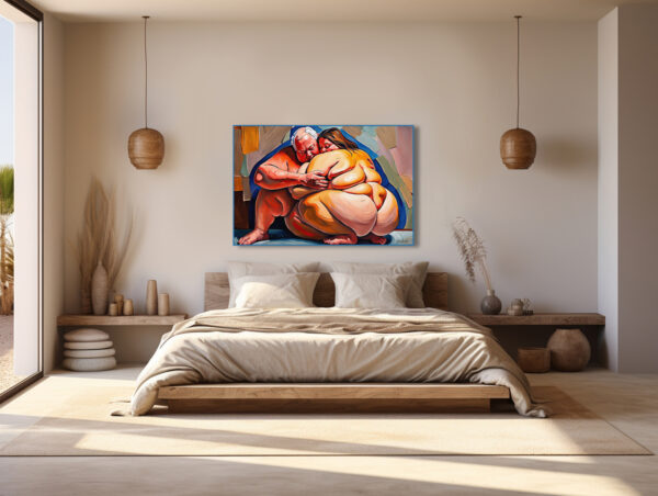 Large Couples9 30x20 acrylic by Sam Schwartz room