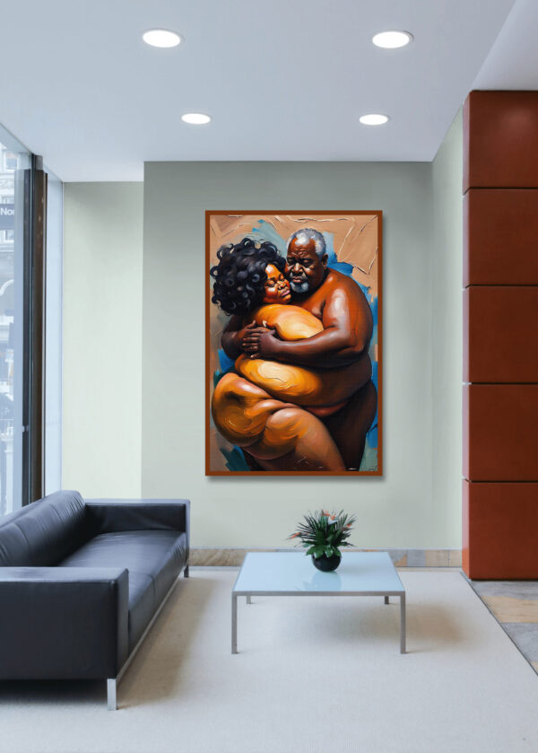 Large Couples Dark 20x30 acrylic by Sam Svhwartz room