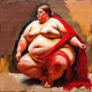 Large Women2 24x24 acrylic by Sam Schwartz