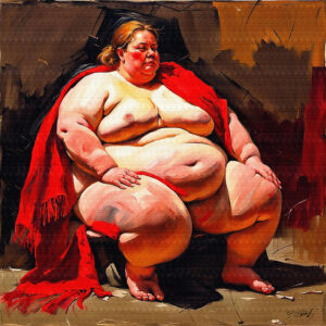 Large Women3 24x24 acrylic by Sam Schwartz