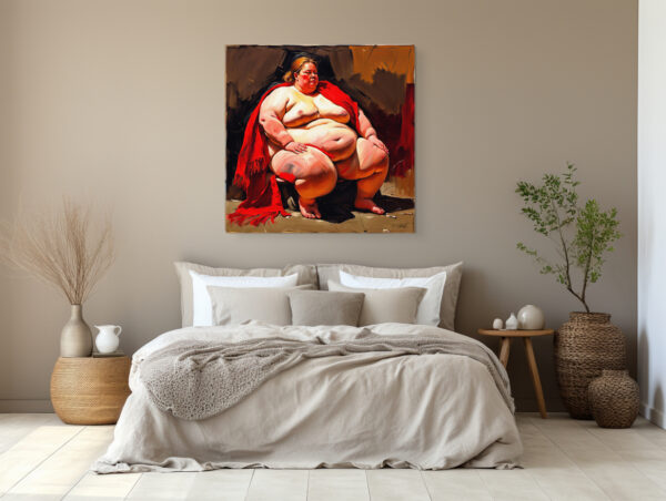 Large Women3 24x24 acrylic by Sam Schwartz room