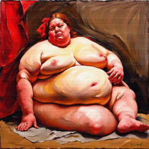 Large Women4 24x24 acrylic by Sam Schwartz