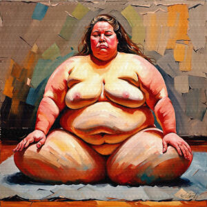 Large Women5 24x24 acrylic by Sam Schwartz