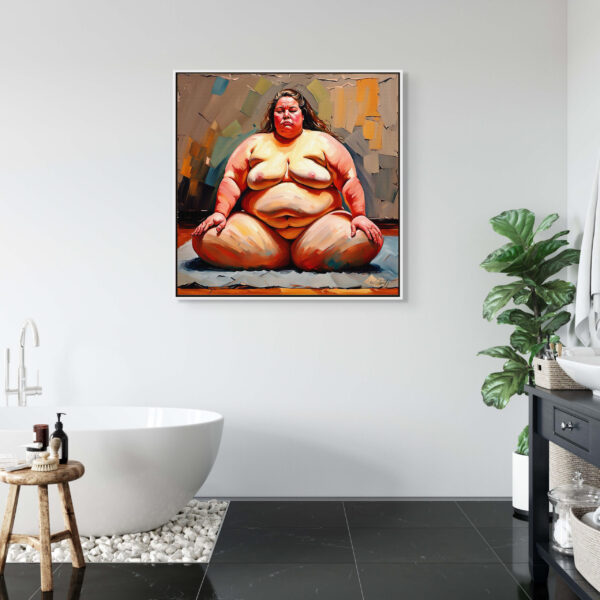 Large Women5 24x24 acrylic by Sam Schwartz room