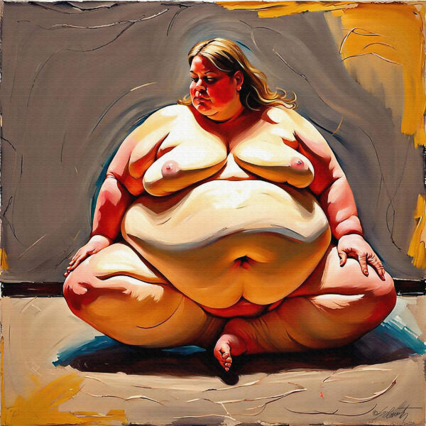 Large Women7 24x24 acrylic by Sam Schwartz