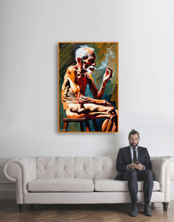 Senior Man10 20x30 acrylic by Sam Schwartz room