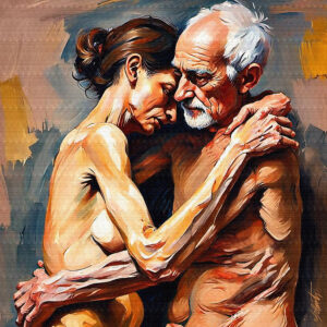 Thin Couples2 24x24 acrylic by Sam Schwartz