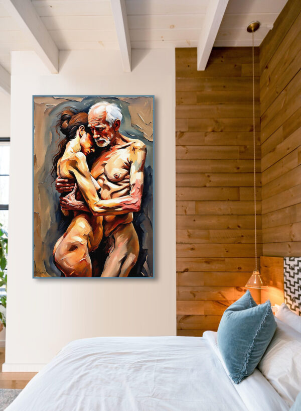 Thin Couples3 20x30 acrylic by Sam Schwartz room