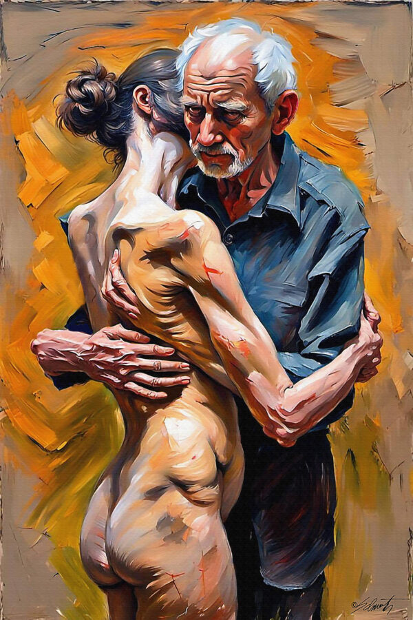 Thin Couples4 20x30 acrylic by Sam Schwartz