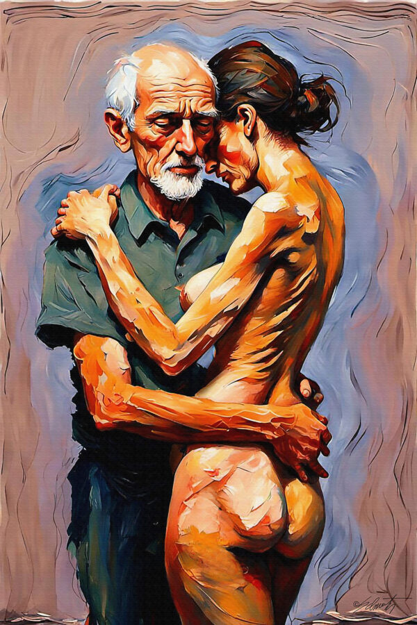 Thin Couples5 20x30 acrylic by Sam Schwartz