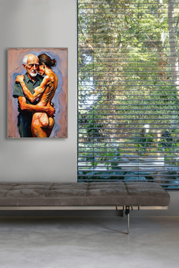 Thin Couples5 20x30 acrylic by Sam Schwartz room