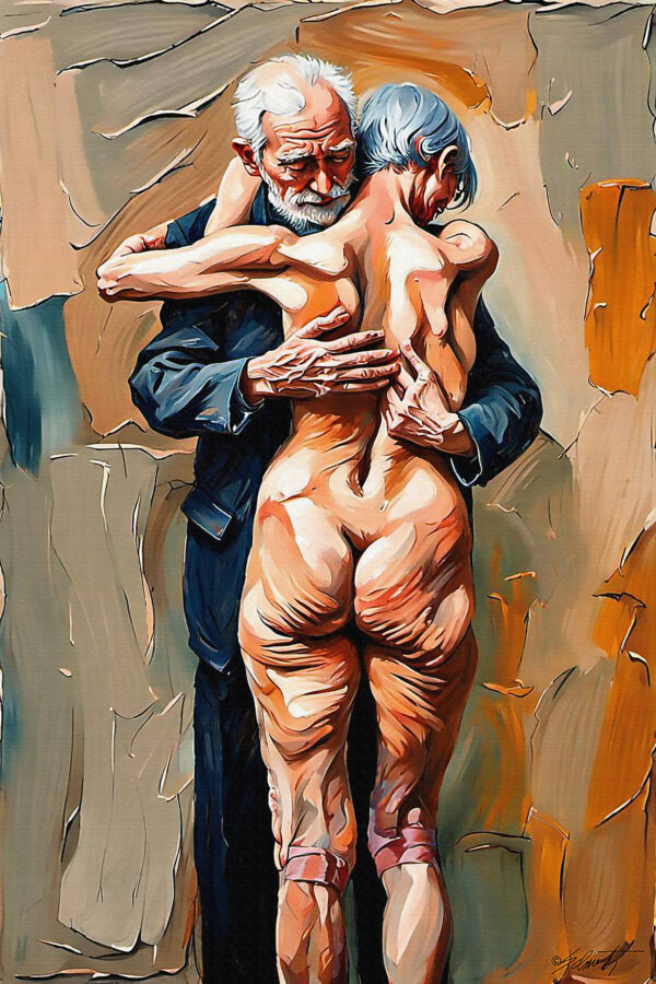 Thin Couples6 20x30 acrylic by Sam Schwartz