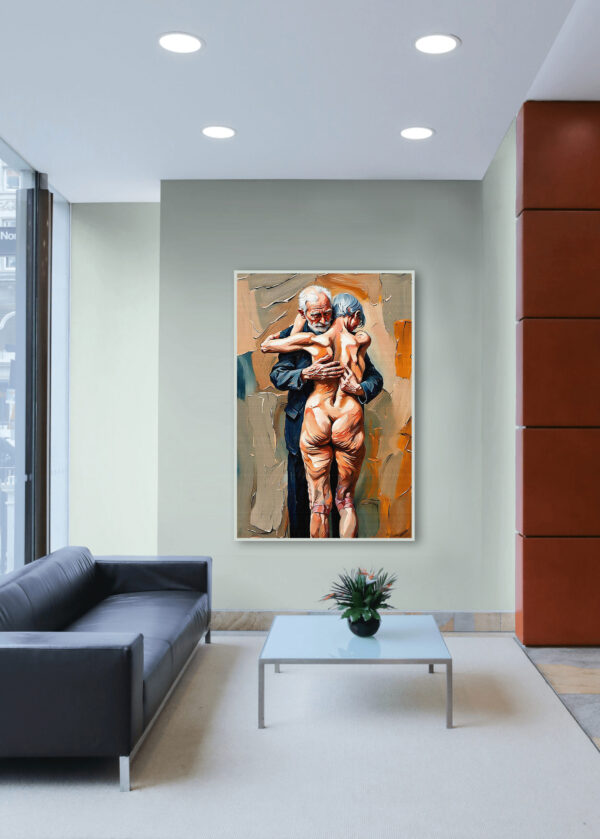 Thin Couples6 20x30 acrylic by Sam Schwartz room