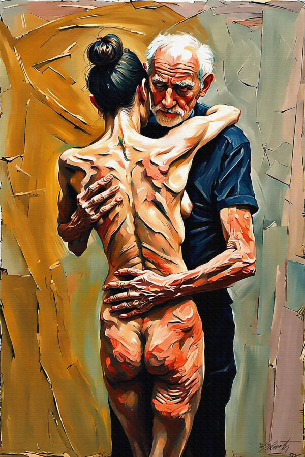 Thin Couples7 20x30 acrylic by Sam Schwartz