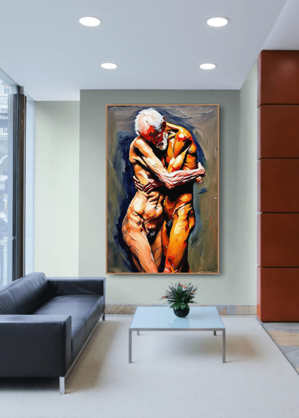 Thin Couples 20x30 acrylic by Sam Schwartz room