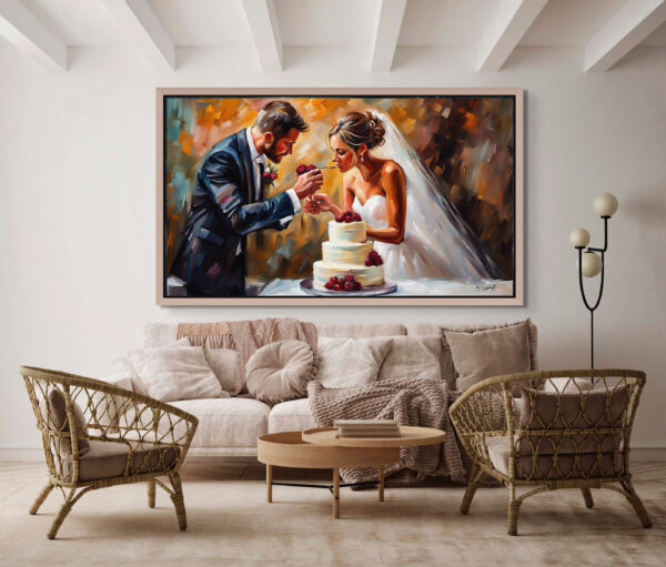 Wedding Cake weddings acrylic 70x40 by Sam Schwartz room