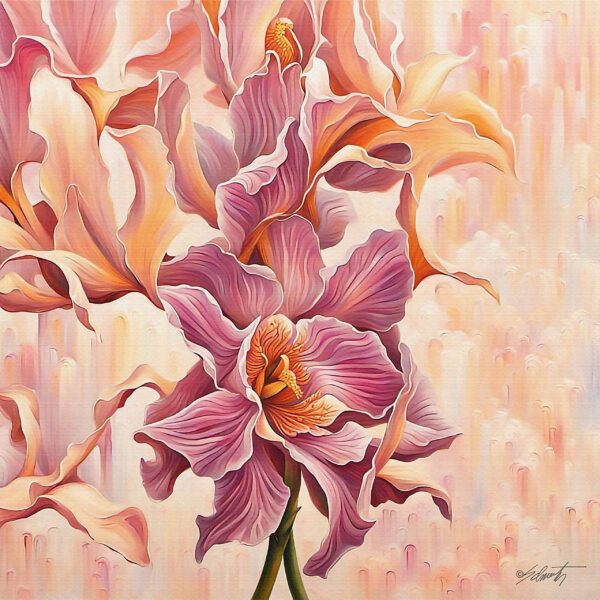 flower15 24x24 acrylic by Sam Schwartz