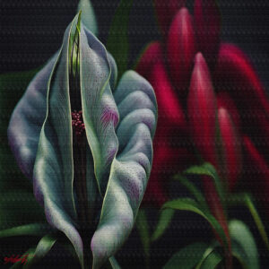 flower22 24x24 acrylic by Sam Schwartz