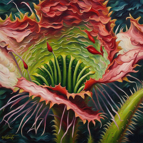 flower23 24x24 acrylic by Sam Schwartz