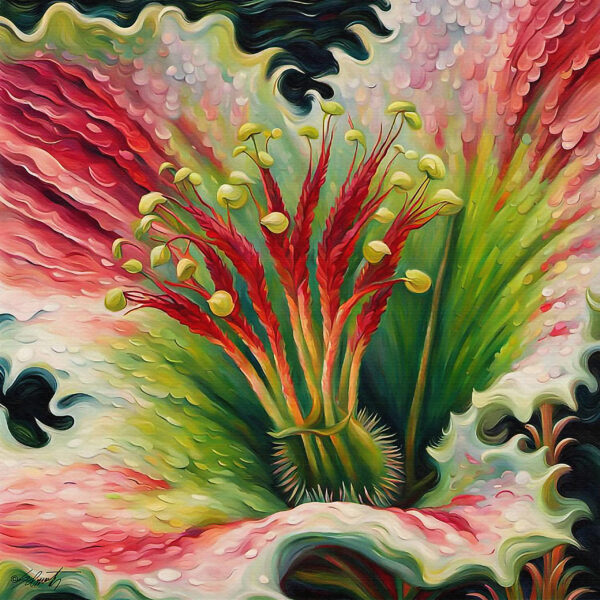 flower25 24x24 acrylic by Sam Schwartz