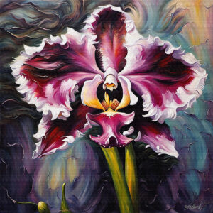 flower2 24x24 acrylic by Sam Schwartz