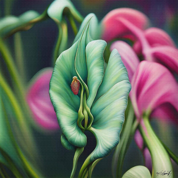 flower33 24x24 acrylic by Sam Schwartz