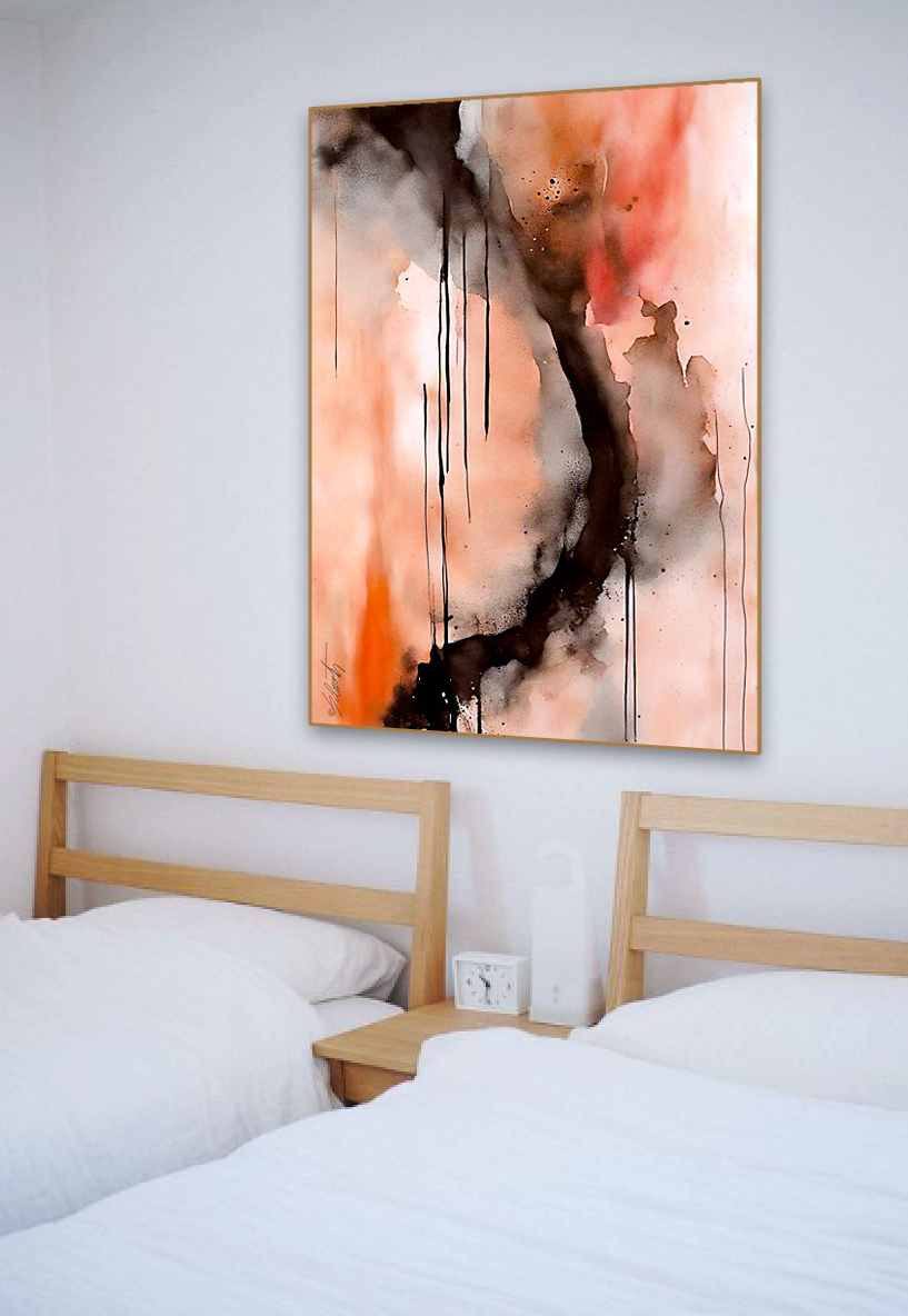 Bending Watercolor 20x30 By Sam Schwartz room