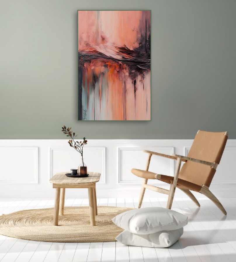 Black And Blue Watercolor 20x30 By Sam Schwartz room