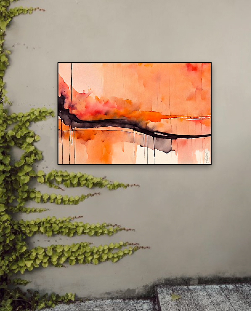 Black Mamba Watercolor 30x20 by Sam Schwartz room