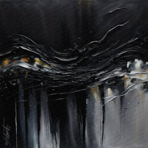 Black Wetness Acrylic 24x24 by Sam Schwartz